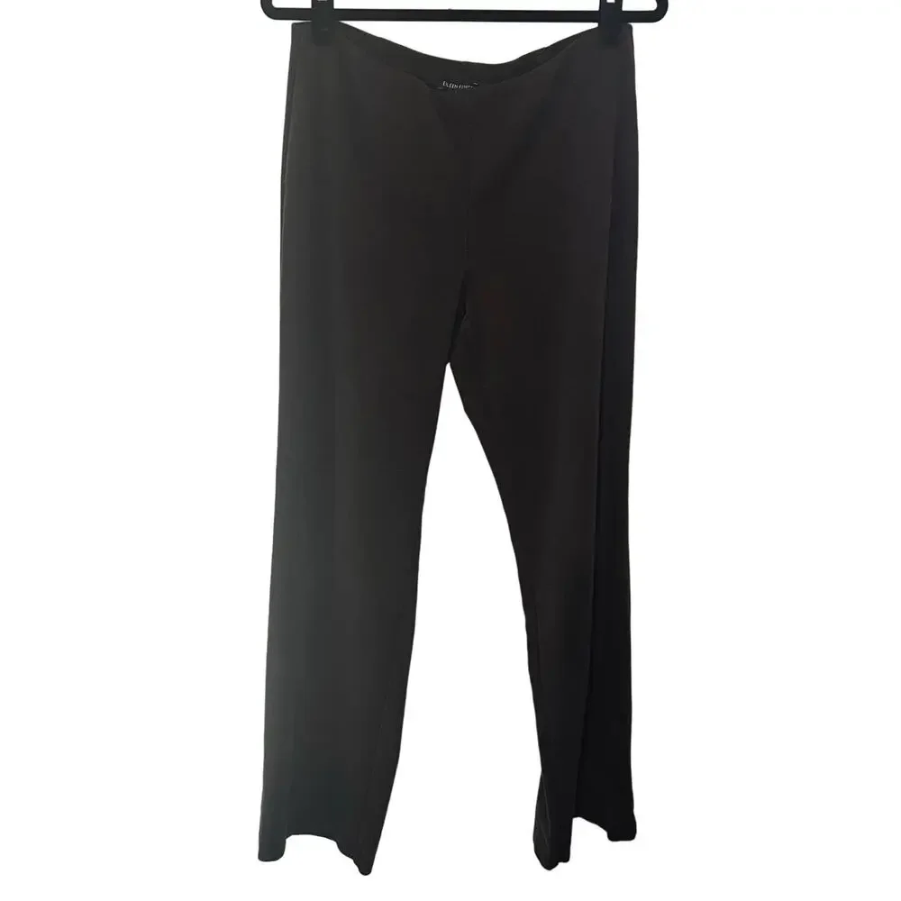 Eileen Fisher brown pull on Straight leg tencel lyocell blend pants Size Medium - Picture 2 of 8